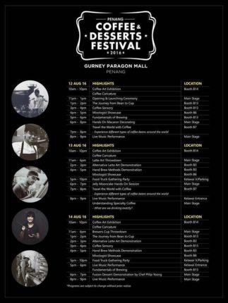 Penang Coffee & Desserts Festival 2016