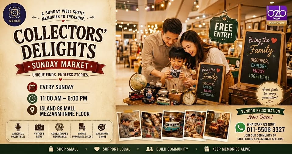 Collectors' Delights Sunday Market @ Island 88 2026