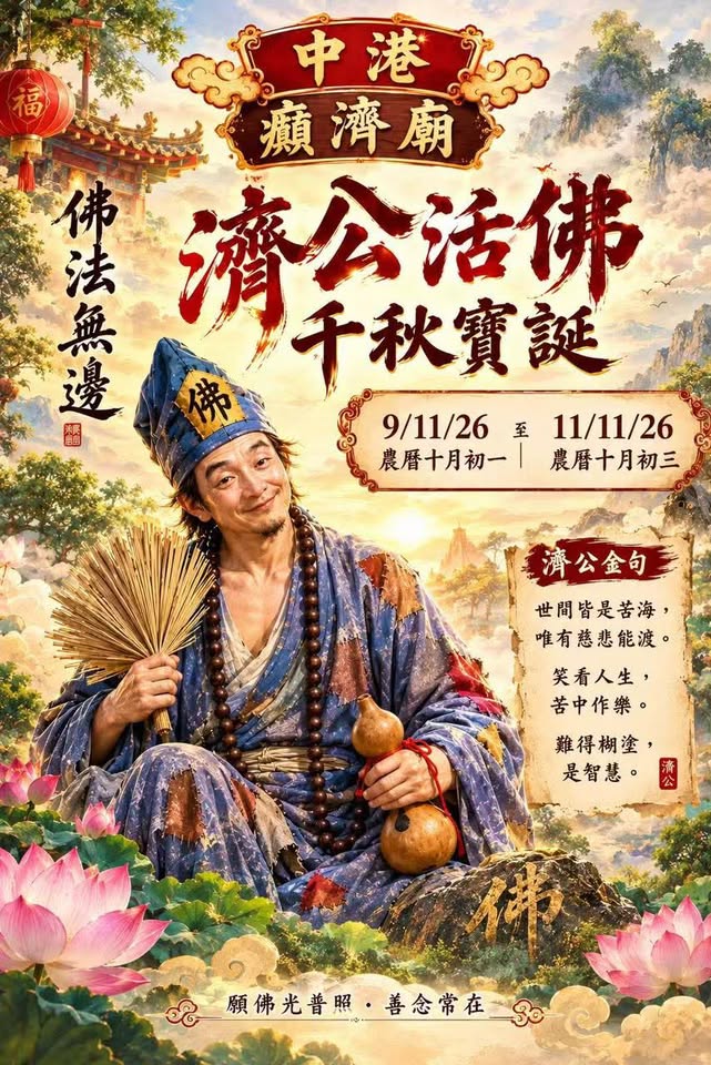 Ji Gong Living Buddha Birthday Celebration 2026
